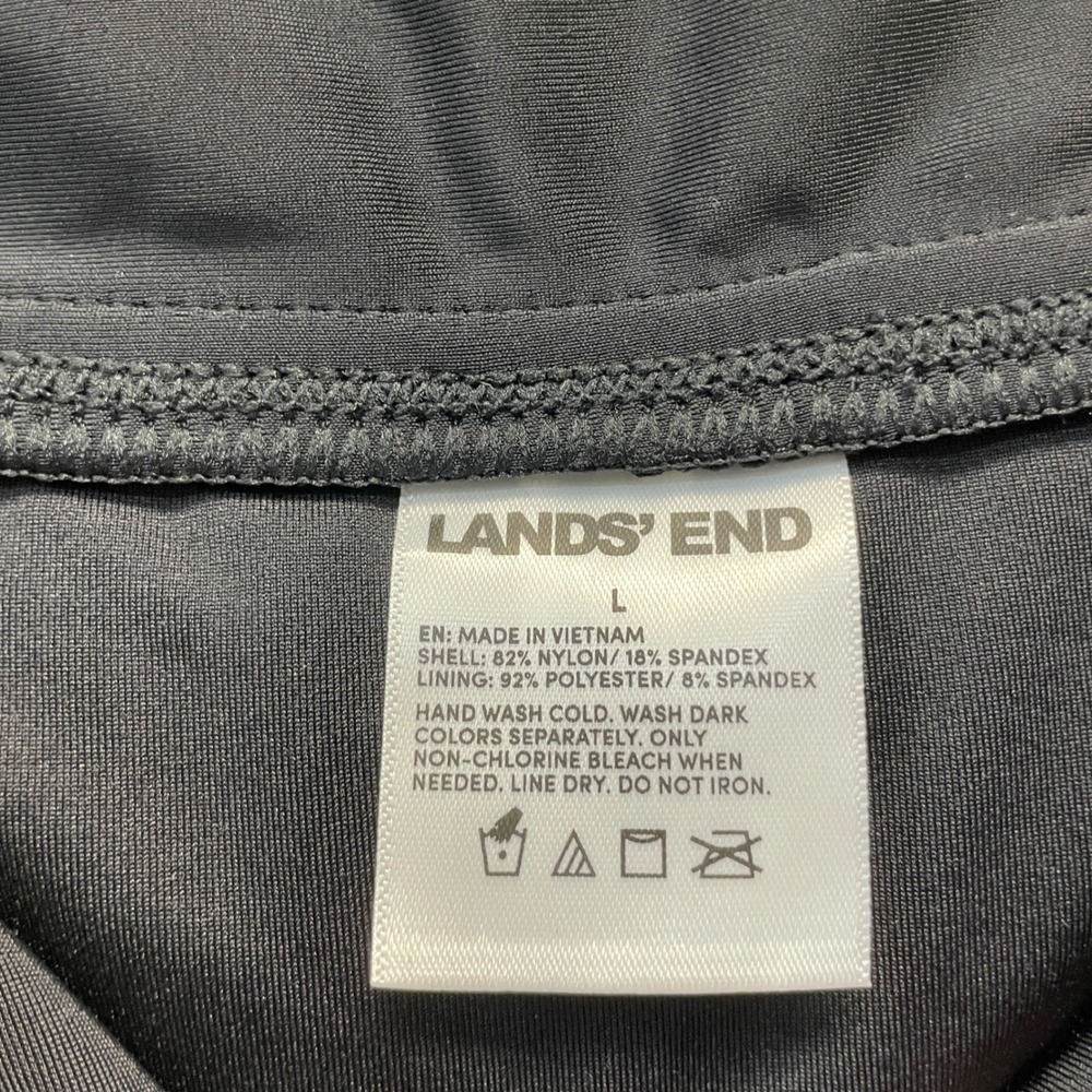 Lands' End Women's Black Crossover V-Waist Swim Skirt Size Large - Picture 6 of 6
